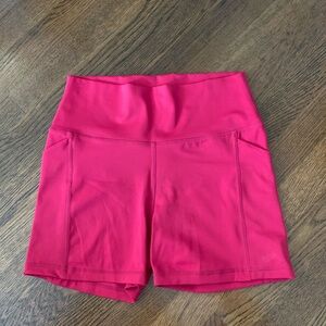 Senita Lux High Waisted Rio Shorts (3.75in inseam), Raspberry, Size M
